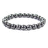 Hematite Beaded Crystal Bracelet